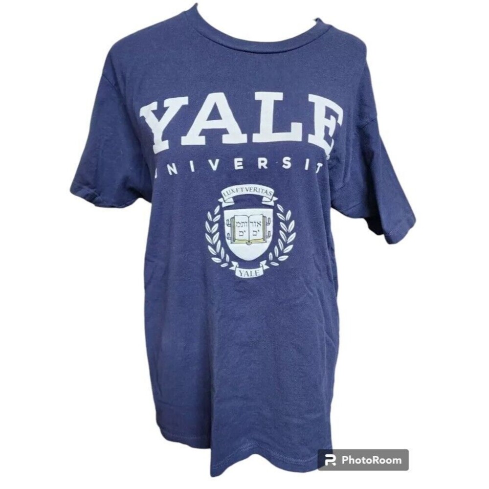 YALE University T-Shirt Size Large Blue